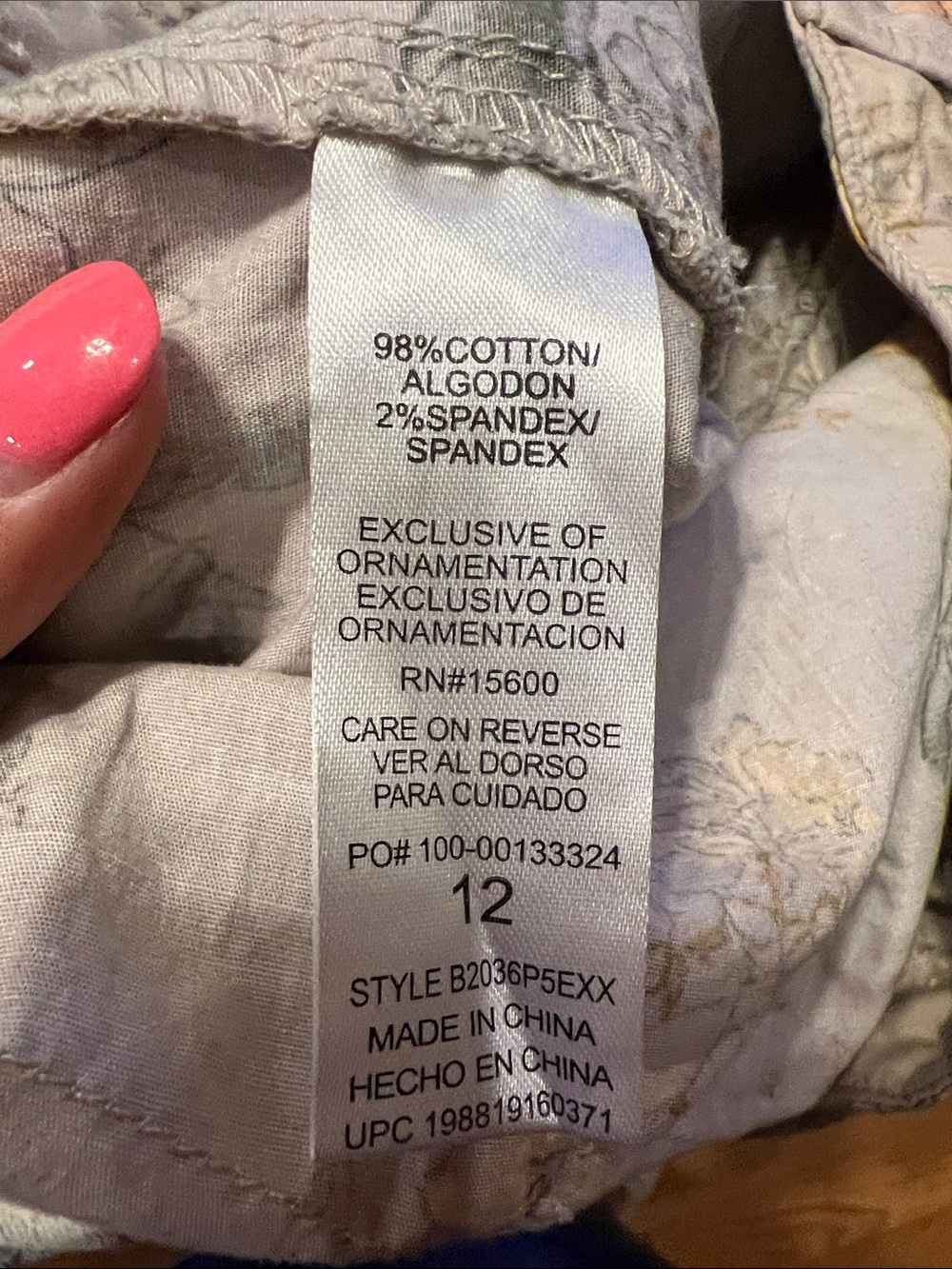Democracy Floral Cargo ankle pants - Picture 3 of 7